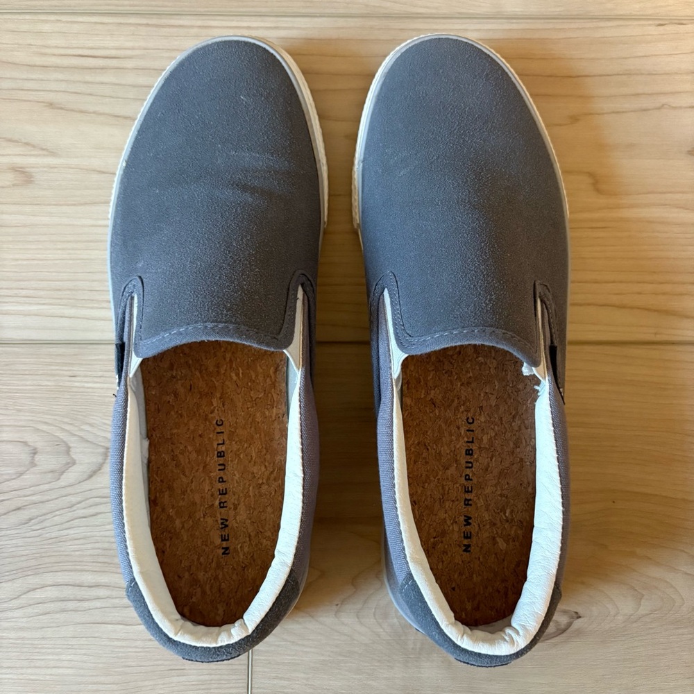 New Republic dark/light gray Stanton Slip-On Men's Shoes, size 10